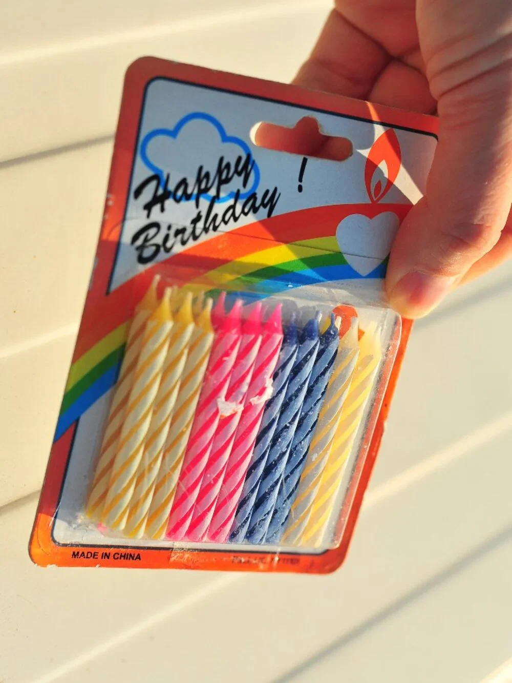 Happy Birthday Cake Short Candles